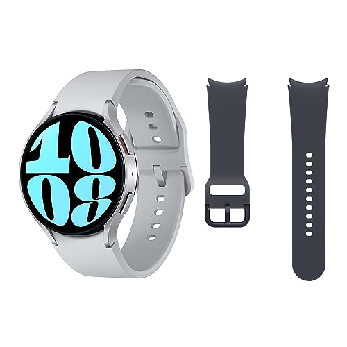 Samsung Galaxy Watch6 4G LTE, 44 mm + Correa de recambio - Smartwatch, Control de Salud, Seguimiento Deportivo, Plateado (Versión Española)
