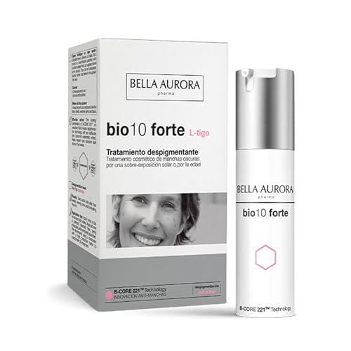 BELLA AURORA - BIO 10 Forte L-Tigo 30 ml, Tratamiento Despigmentante Intensivo, Crema Antimanchas, para Todo Tipo de Piel, Manchas Oscuras Solares o de Edad, Tecnología B-CORE221