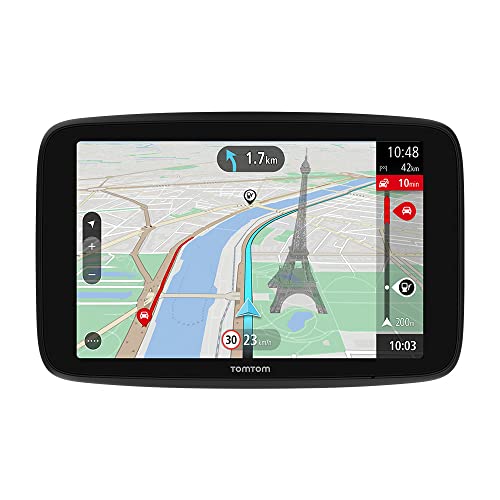 TomTom GPS para coche GO Navigator, 6 pulgadas, información del tráfico en Tiempo Real y Prueba de alertas de radares de tráfico, mapas del Mundo, actualizaciones vía Wi-Fi