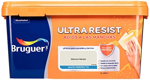 Bruguer ULTRA RESIST Pintura para paredes ultra lavable Blanco Lienzo 4L
