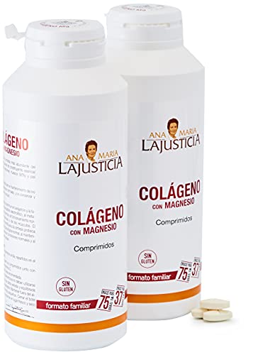 Ana Maria Lajusticia - Colágeno con magnesio – 900 comprimidos articulaciones fuertes y piel tersa. Regenerador de tejidos con colágeno hidrolizado tipos 1 y 2.
