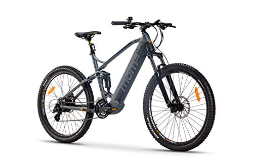 Moma Bikes Bicicleta Electrica, EMTB-27.5', Full Suspension, SHIMANO 24v, Frenos de Disco Hidraulicos, Bateria Integrada y extraíble Litio 48V 13Ah (Varias Tallas)