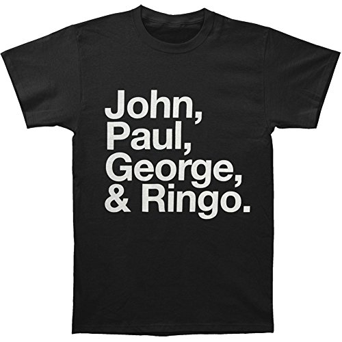 Unknown John Paul George and Ringo - Camiseta Manga Corta para Hombre, Color Negro, Talla XL