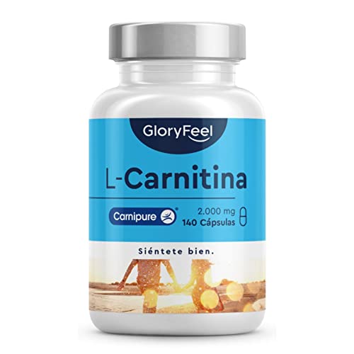 L-Carnitina 2000mg – Premium Carnipure® de Lonza – 140 cápsulas veganas – 2.000 mg de L-carnitina pura al día – Probado en laboratorio, altas dosis, sin aditivos fabricados en Alemania