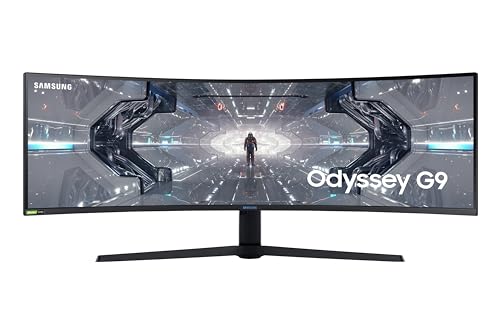 Samsung Odyssey G9 - G95T 49 pulgadas, 240 Hz, C49G95TSS, DWQHD 5120 x 1440, 240 Hz, VA 1 ms, 1000R, 420 cdm2, 2500 1, H/I/ajustable, cable (s) DisplayPort HDMI+, 49 DWQHD, blanco y negro