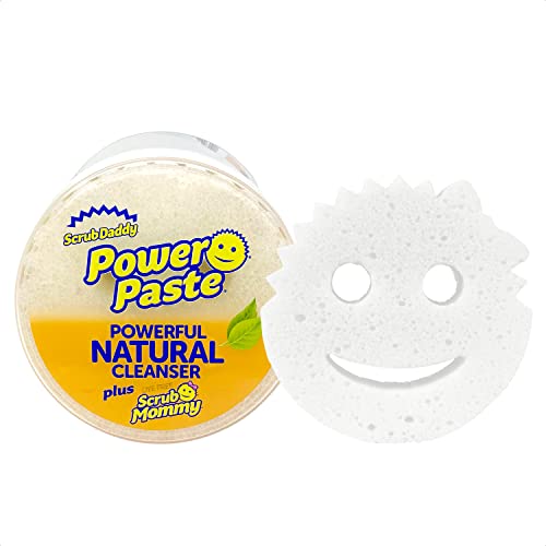 Scrub Daddy PowerPaste Kit de Limpieza - Limpiador Natural + Dye Free Scrub Mommy 1 Unidad