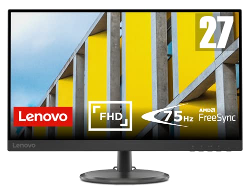 Lenovo D27-30 - Monitor Gaming 27' FullHD (VA, 75Hz, 4ms, HDMI, VGA, FreeSync) Ajuste de inclinación - Negro