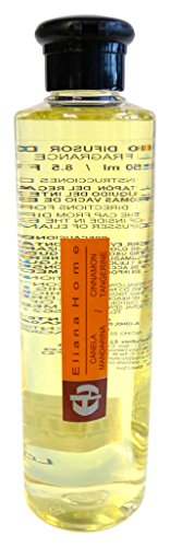 Eliana Home Liquido para difusor de 250 ml Canela Mandarina, Aceites Esenciales aromatizados, Naranja, 4.50x4.50x18.70 cm