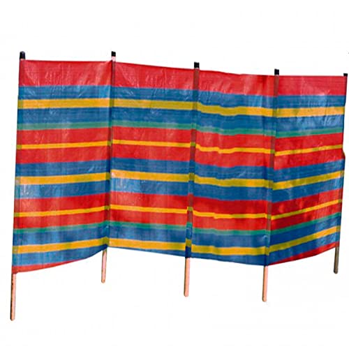 Acan Solmar - Paravientos para Playa 400 x 120 cm. Protector de Viento de Rafia 4 Paneles, Playa, Acampada, Camping y jardín