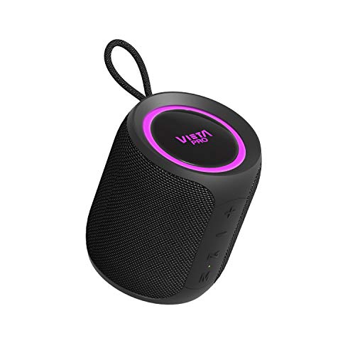Altavoz Easy 2 de Vieta Pro, con Bluetooth 5.0, True Wireless, Micrófono, Radio FM, 12 horas de autonomía, Resistencia al agua IPX7 y botón directo al asistente virtual; acabado en color negro.