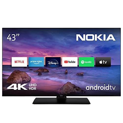 Nokia 43 Pulgadas (108 cm) 4K UHD Televisor Smart Android TV (DVB-C/S2/T2, Netflix, Prime Video, Disney+) - UN43GV310-2023