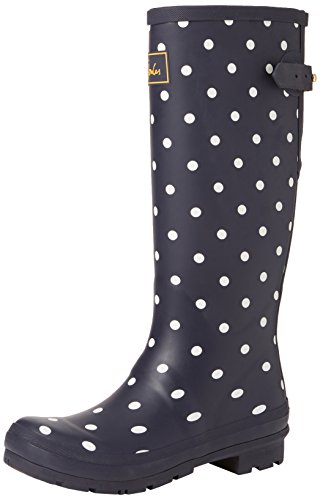 Joules Welly Print, Botas Mujer, French Navy Spot, 39 EU