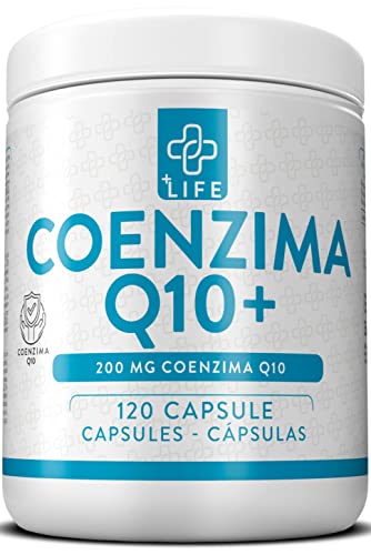 COENZIMA Q10 200mg 100% Natural Piulife® • 120 Cápsulas Coq10 Alta Dosis • Protección Contra los Radicales Libres con Ubiquinona • Antioxidantes Capsulas Energía Fuerza y Sistema Inmunitario
