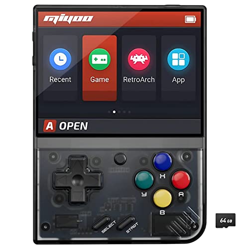 Miyoo Mini Plus Consola Retro,Consola de Juegos Portátil de 3.5 pulgadas, 64G 10000 Juegos clásicos, Consola de Juegos de Mano Compatible con WiFi