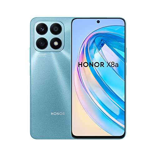 HONOR X8a Smartphone, Teléfono Móvil de 6+128 GB, Cámara Triple de 100 MP, Pantalla HD+ FullView de 6,7' y 90 Hz, Procesador Helio G88 de 8 Núcleos, Bateria de 4500mAh, Android 12, Dual SIM, Azul