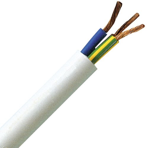 Kopp 151805840 - Conducto de tubo flexible (H05 VV-F 3G, 1,5 mm², 5 m), color blanco