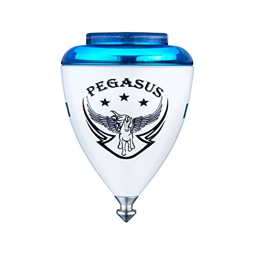 Trompos Space Pegasus - Peonza con diseño de pegaso, modelo de punta fija, 3 colores disponibles