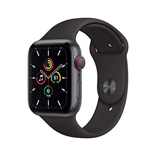 Apple Watch Series 6 (GPS + Cellular, 44mm) Caja De Aluminio Gris Espacial con Correa Deportiva Negro (Reacondicionado)