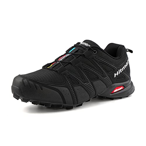 Zapatillas de Trail Running Hombre Mujer Zapatillas de Trekking Zapatos de Senderismo Ligero Antideslizantes AL Aire Libre Zapatos de Trail Running Deportes Negro EU 43