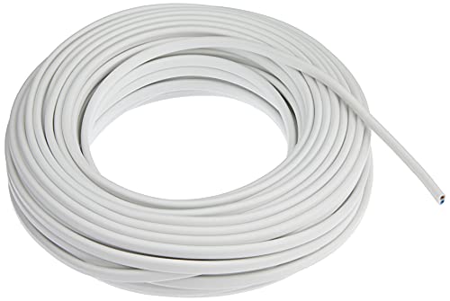 Electraline 10904, Cable para Extensiones H03VVH2-F, Sección, Blanco, 2 x 0.75 mm