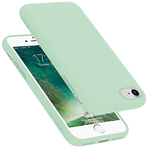 Cadorabo Funda para Apple iPhone 7 / 7S / 8 / SE 2020 en Liquid Verde Claro - Cubierta Proteccíon de Silicona TPU Delgada e Flexible con Antichoque - Gel Case Cover Carcasa Ligera