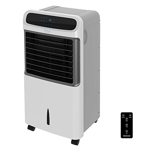 Cecotec Climatizador Evaporativo EnergySilence PureTech 6500. 80 W, Doble Función Frio/Calor, Caudal 600 m2/h, 12l de Capacidad, Temporizador hasta 8h, Mando a Distancia, 3 Velocidades