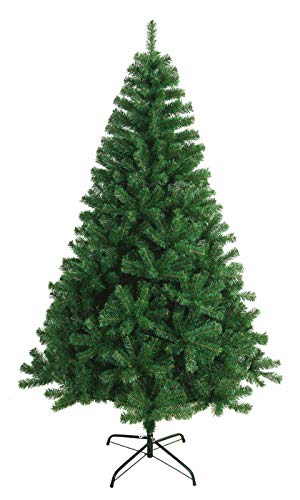 Solauga Árbol de Navidad Artificial Extra Relleno Abeto de Hoja Espumillón 150-240cm Arboles C/Soporte Metálico (Verde Oscuro, 180cm 617Tips)