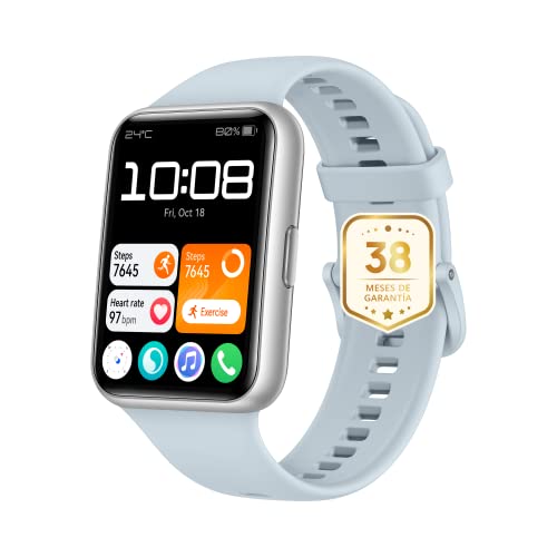 HUAWEI Watch Fit 2 Smartwatch con GPS,Llamadas Bluetooth,Gestión de Vida Saludable,Batería Larga Duración,Animaciones Entrenamiento Rápido,Monitorización SpO2,Azul,Reloj Deportivo