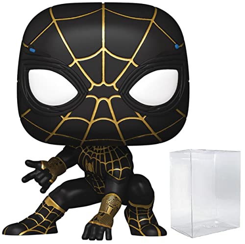 Marvel: Spider-Man: No Way Home - Spider-Man in Black and Gold Suit Funko Pop! Vinyl Figure (Bundled with Compatible Pop Box Protector Case)