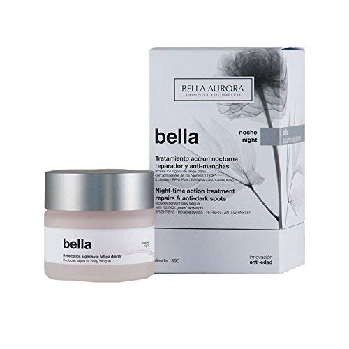 Bella Aurora Crema de Noche Anti-Arrugas Mujer 40+ Años, 50 ml | Anti-Edad y Anti-Manchas | Tratamiento Facial Hidratante | BELLA