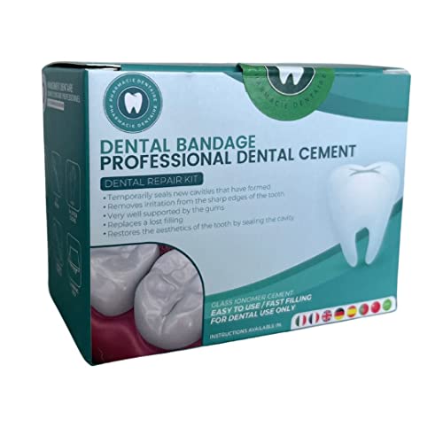 CEMENTO DENTAL - Rellene su propio diente perdido, listo para usar. Kit de cuidado dental. Rellena rápida y fácilmente las cavidades.