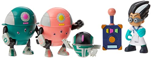 PJ Masks Romeo - Juego de figuras de acción de misión robot, juguete preescolar con 4 figuras de acción y accesorio para niños a partir de 3 años