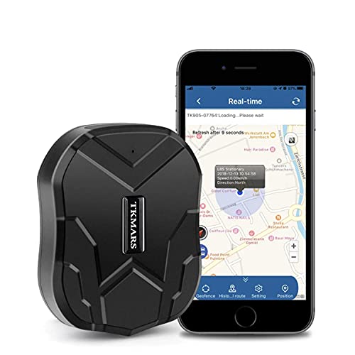 Localizador GPS para Coche con Micrófono,Rastreador GPS sin Suscripción 90 días en Espera 5000mAh Magnética Impermeable Antirrobo App Gratuita GPS Tracker para Auto Moto Camión TK905