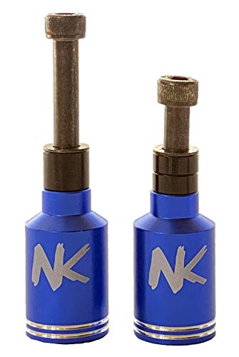 Nokaic Estriberas Pegs para Scooter Patinete Freestyle, 2 Unidades con Tornillos incluidos (Azul)