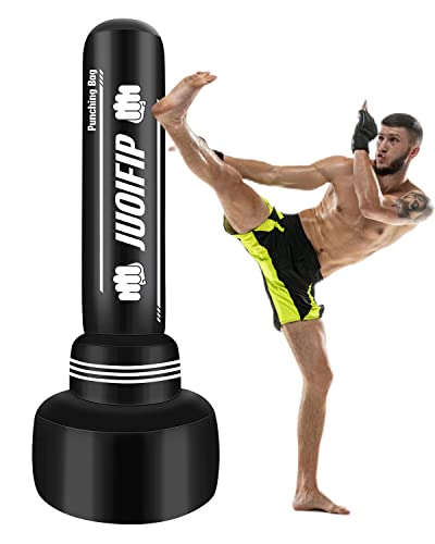 Saco de Boxeo de pie para Adultos - Pesado de 175 cm con Soporte - para Hombres Saco de Kickboxing Inflable para Entrenamiento MMA Muay Thai Fitness