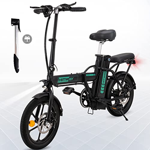 HITWAY Bicicleta eléctrica Ebike Bicicletas urbanas Plegables, batería de 8,4Ah, Motor de 250W, Alcance hasta 35-70 km BK5