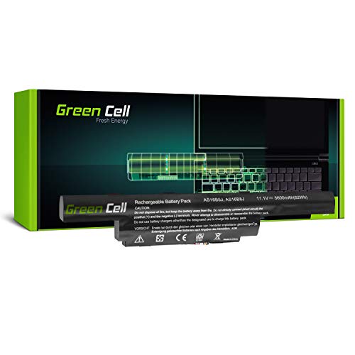 Green Cell® AS16B5J AS16B8J Batería para Acer Aspire E15 E5-575 E5-575G E5-575T E5-575TG F15 F5-573 F5-573G TravelMate P259 P259-M P259-G2-M P259-G2-MG Portátil (5600mAh 11.1V Negro)