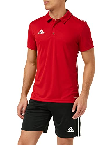adidas CORE18 Camiseta Polo, Hombre, Power Red/White, L