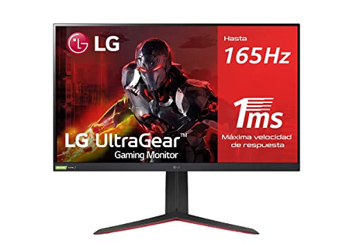 LG 32GN600-B - Monitor Gaming UltraGear 32 pulgadas, Panel VA: 2560x1440p, 16:9, 350 cd/m², 3000:1, 5ms (1ms MBR), 144 Hz, entradas: DP x1, HDMI x2, FreeSync Premium, Regulable, Color Negro