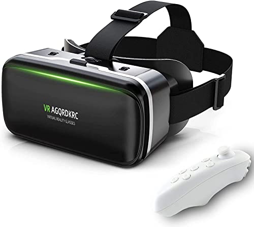 LuBanSir (Nuevo) 3D VR Gafas de Realidad Virtual, Disfruta de los Mejores Juegos y Videos, Compatible 5 Inch - 7 Inch' Smartphone Amplia compatibilidad por Android/Phone (con Controlador Bluetooth)