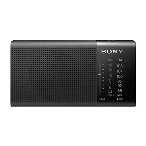 Sony ICF-P36 - Radio analógico portátil FM/AM, negro, 13.15 x 6.95 x 4.35 cm