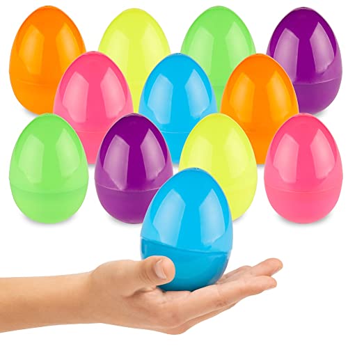 PREXTEX Huevos de Pascua de Plástico para Rellenar, Huevos de Pascua para Rellenar, Huevos de Pascua Rellenables, Huevos de Plástico para Rellenar (9 cm)(Paquete de 36)