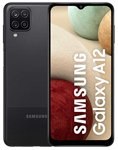 Samsung Galaxy A12 | Smartphone Libre 4G Ram y 64GB Capacidad Interna ampliables | Cámara Principal 48MP | 5.000 mAh de batería y Carga rápida | Color Negro [Versión española]