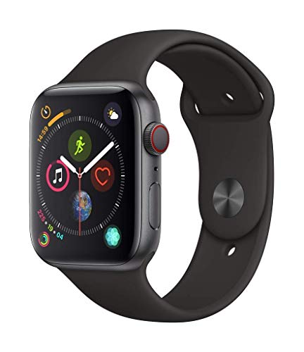 Apple Watch Series 4 44mm (GPS + Celular) - Caja De Aluminio En Gris Espacial / Negro Correa Deportiva (Reacondicionado)