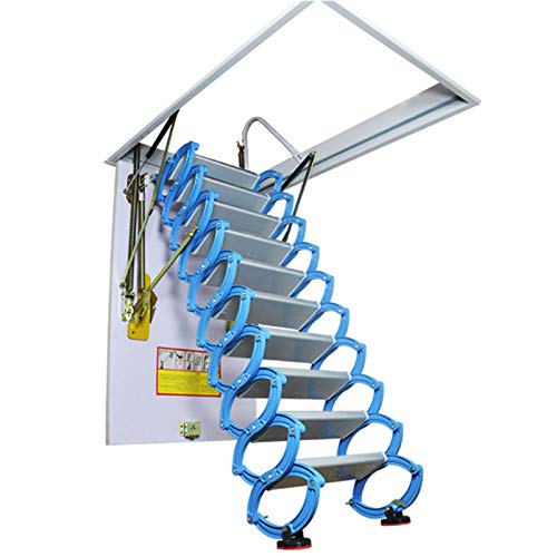 JFF Escalera Retráctil para El Hogar De Aleación De Titanio Y Magnesio para Loft, Escalera Plegable para El Hogar, Bisagra De Escalera Abatible para Ático,70 × 100 cm