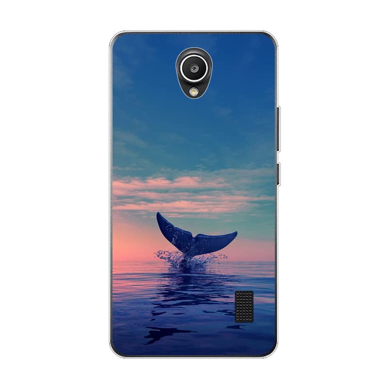 KARTXITAI Funda Silicone Case Compatible con Huawei Y635, Carcasa de Silicona Cover, Gel Flexible,Regalo Original - Delfín, Playa