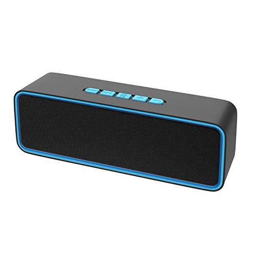 Sonkir Altavoz Bluetooth portátil, Altavoz inalámbrico Bluetooth 5.0 con Graves estéreo 3D Hi-Fi, batería incorporada de 1500 mAh, Tiempo de reproducción 12H (Azul)