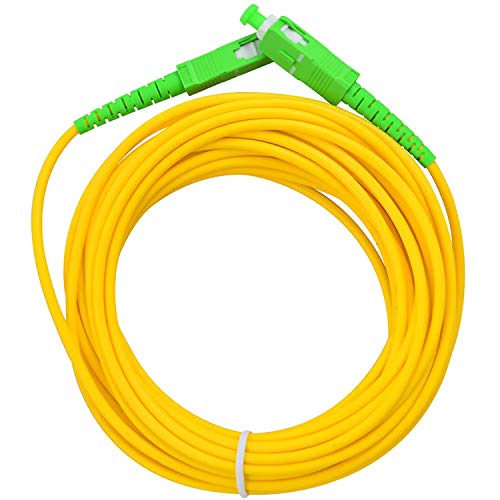 LAZY SPORTS Fiber óptica Cable SC/APC a SC/APC monomodo simplex 9/125,Compartible con Movistar Jazztel Vodafone Orange Amena Masmovil Yoigo