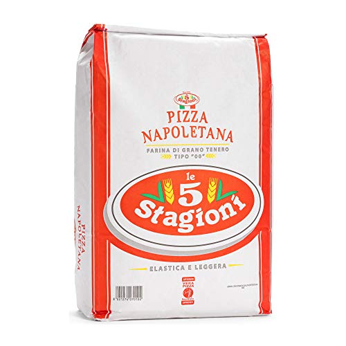 Le 5 Stagioni Pizza Napoletana Italiano '00' Harina de Trigo Suave - Producto 100 % Italiano Para Preparar una Verdadera Pizza Napoletana. 1 Kilogramo