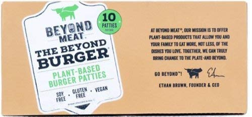 Beyond Meat Burger | Hamburguesa 100% Vegetal | Plant Based | Sin Gluten | Sin Soja | Vegano | Pack de 10 Patties (1,14 kg)